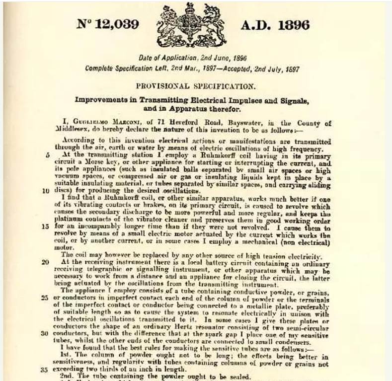 无线电通讯发明者_无线电能传输的生活应用_特斯拉无线电专利