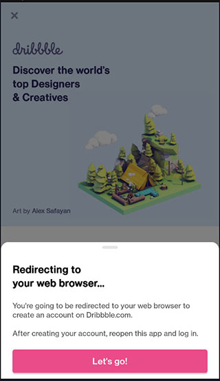 追波dribbble注册方法2