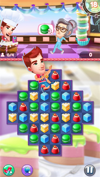 疯狂蛋糕消除手游_做蛋糕小游戏下载_卡通画风蛋糕游戏
