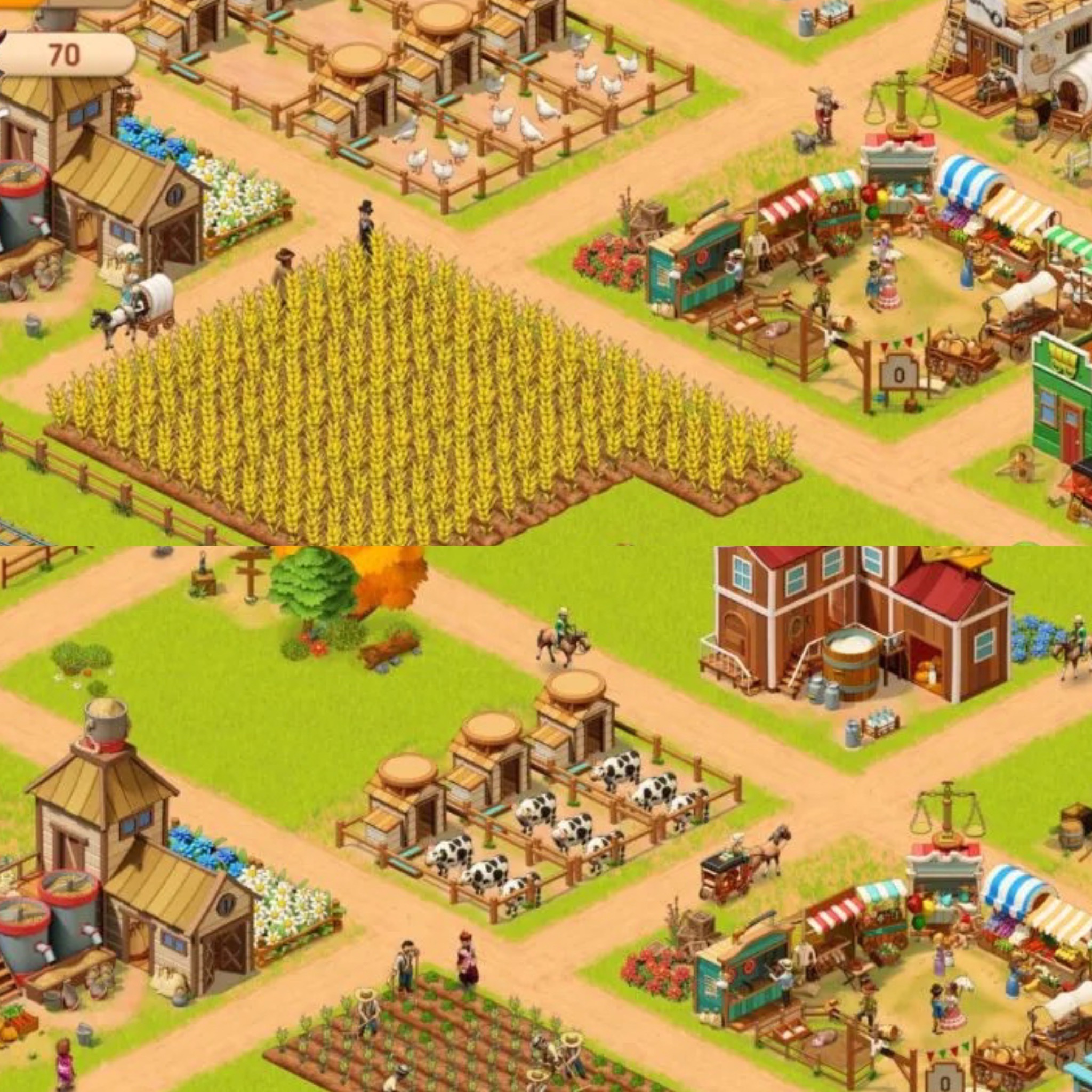 狂野西部背景种田游戏_高自由度手机游戏_Homesteads Dream Farm & Town 高自由度农场模拟经营手游