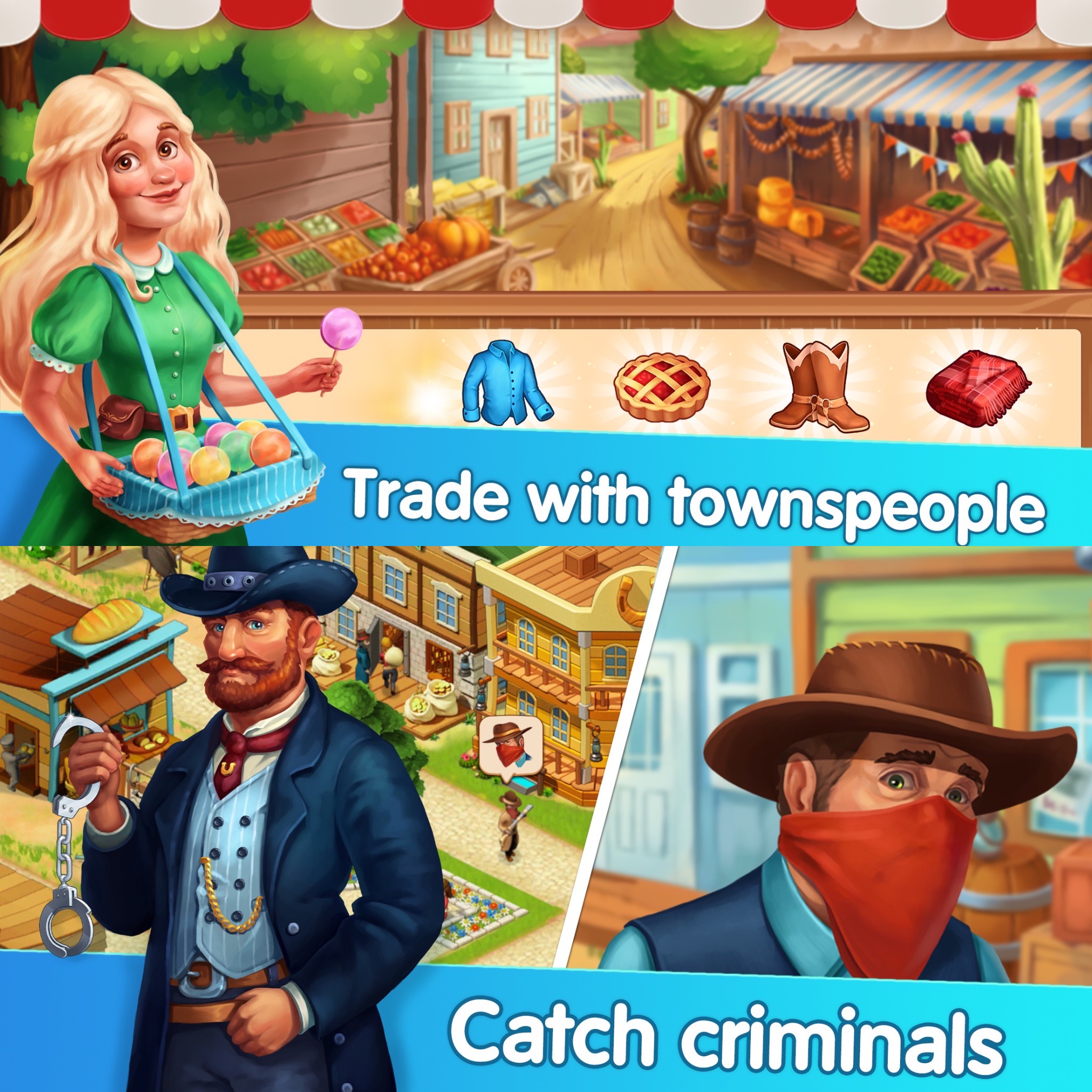 高自由度手机游戏_狂野西部背景种田游戏_Homesteads Dream Farm & Town 高自由度农场模拟经营手游